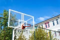 Basketball hoop in public park Royalty Free Stock Photo