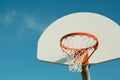 Basketball hoop at Riis Park, Queens, New York Royalty Free Stock Photo