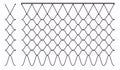 Basketball hoop ring outline net seamless pattern. Grid web links with garters. Abstract vector illustration. Metal chain texture Royalty Free Stock Photo