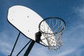 Basketball Hoop Set Aginst Blue Sky Royalty Free Stock Photo