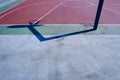 Basketball hoop shadow silhouette on the court on the street Royalty Free Stock Photo