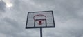 basketball hoop basketball hoop in the sky Royalty Free Stock Photo