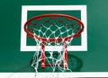 Basketball hoop under sunlight Royalty Free Stock Photo