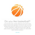 Basketball icon. Orange basketball ball