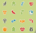 basketball icon set Royalty Free Stock Photo