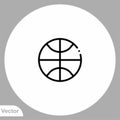 Basketball vector icon sign symbol Royalty Free Stock Photo