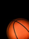 Basketball isolated on a black background as a sports and fitness symbol of a team leisure activity Royalty Free Stock Photo