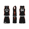 Basketball jersey set template collection.