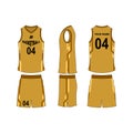 Basketball jersey set template collection.