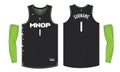 Basketball jersey template vector mockup