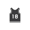 basketball jersey. Vector illustration decorative design Royalty Free Stock Photo