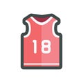 basketball jersey. Vector illustration decorative design Royalty Free Stock Photo