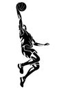 Basketball Layup Illustration Royalty Free Stock Photo