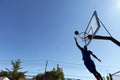 Basketball Layup Silhouette Royalty Free Stock Photo