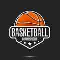 Basketball logo design template Royalty Free Stock Photo