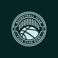Basketball logo design template simple style design vector Royalty Free Stock Photo