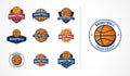 Basketball logo, emblem, icons collections, vector templates Royalty Free Stock Photo