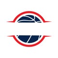 Basketball logo template Royalty Free Stock Photo