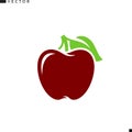 Red apple vector. Fresh fruit icon. Vegan food sign Royalty Free Stock Photo