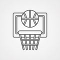 Basketball vector icon sign symbol Royalty Free Stock Photo