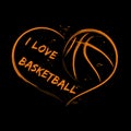 Basketball love Royalty Free Stock Photo