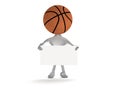 Basketball man 3D namecard Royalty Free Stock Photo