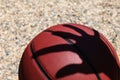 Basketball man hand shadow stone background