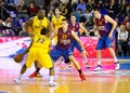 Basketball match Barcelona vs Maccabi Royalty Free Stock Photo