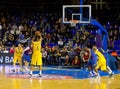 Basketball match Barcelona vs Maccabi Royalty Free Stock Photo