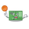 With basketball motherboard isolated with in the characater