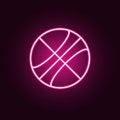 basketball neon icon. Elements of web set. Simple icon for websites, web design, mobile app, info graphics