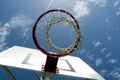 Basketball net and backboard