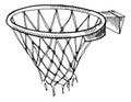 Basketball net sketch. Game hoop symbol. Sport sign Royalty Free Stock Photo