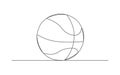 Basketball One line drawing
