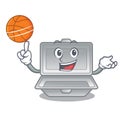 With basketball open styrofoam in the cartoon shape