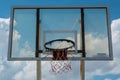 Basketball Outdoor Basketball court net hoop ring board outdoor Royalty Free Stock Photo