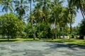 Basketball outdoors playground at the tropical island Royalty Free Stock Photo