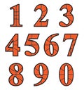 Basketball Pattern Filled Numbers Royalty Free Stock Photo