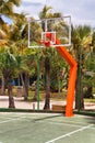 Basketball platform in the resort