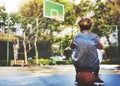 Basketball Player Athlete Exercise Sport Stadium Concept Royalty Free Stock Photo