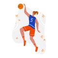 Woman basketball player sport concept