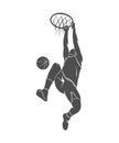 Basketball player, ball Royalty Free Stock Photo