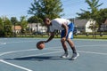 Basketball Player Dribbling Royalty Free Stock Photo