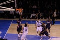 Basketball player dunking Royalty Free Stock Photo