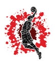 Basketball player dunking Royalty Free Stock Photo