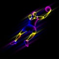 Basketball player in a jump. Royalty Free Stock Photo