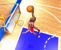 Basketball player jumping high. Royalty Free Stock Photo