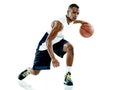 Basketball player man Isolated Royalty Free Stock Photo