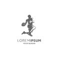 Basketball player silhouette logo