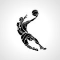 Basketball player. Slam Dunk Silhouette